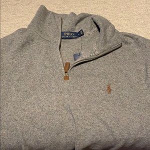Men’s Polo cotton 1/4 zip pullover